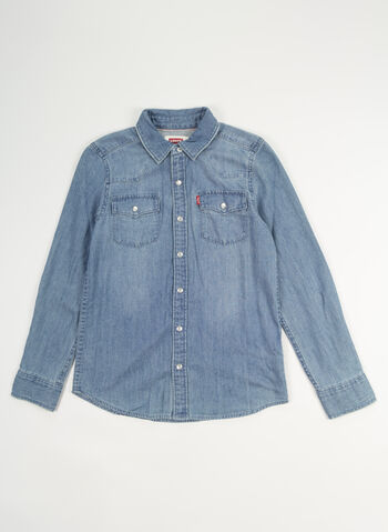 CAMICIA JEANS RAGAZZO, M28 STONE, small