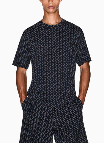 T-SHIRT STAMPA ALL OVER, FC026 BLK, small