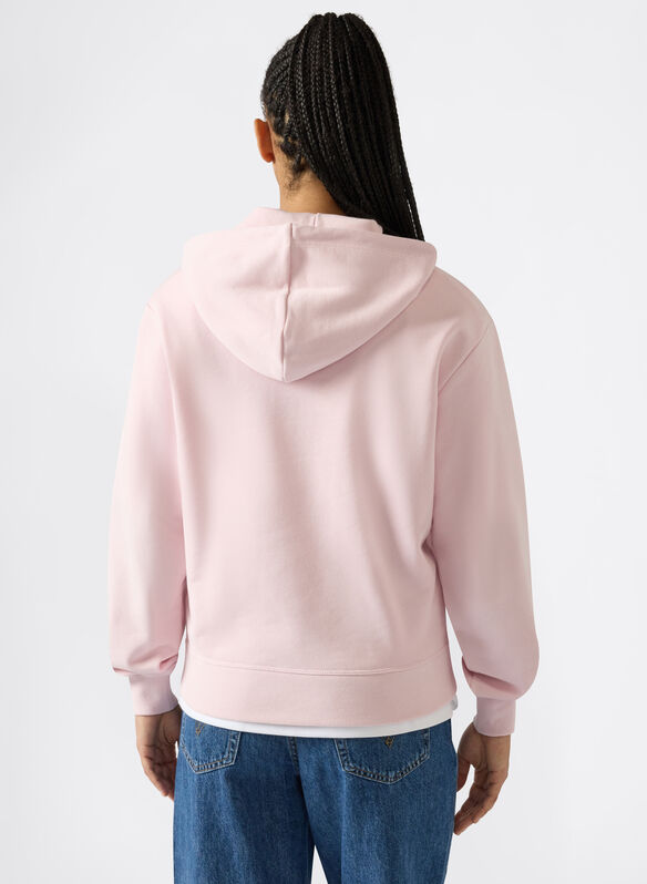 FELPA LEGGERA MAXI LOGO TONAL RICAMATO HOODIE, PS222 PINK, medium