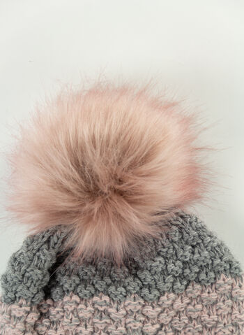 CAPPELLO PONPON, PINK/GREY, small