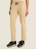 PANTALONE SPORTIVI CON SPACCHI LATERALI SUL FONDO, Z99 BEIGE, thumb