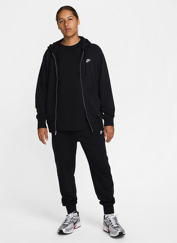 FELPA FULL ZIP CLUB IN FRENCH TERRY, 010 BLK, small