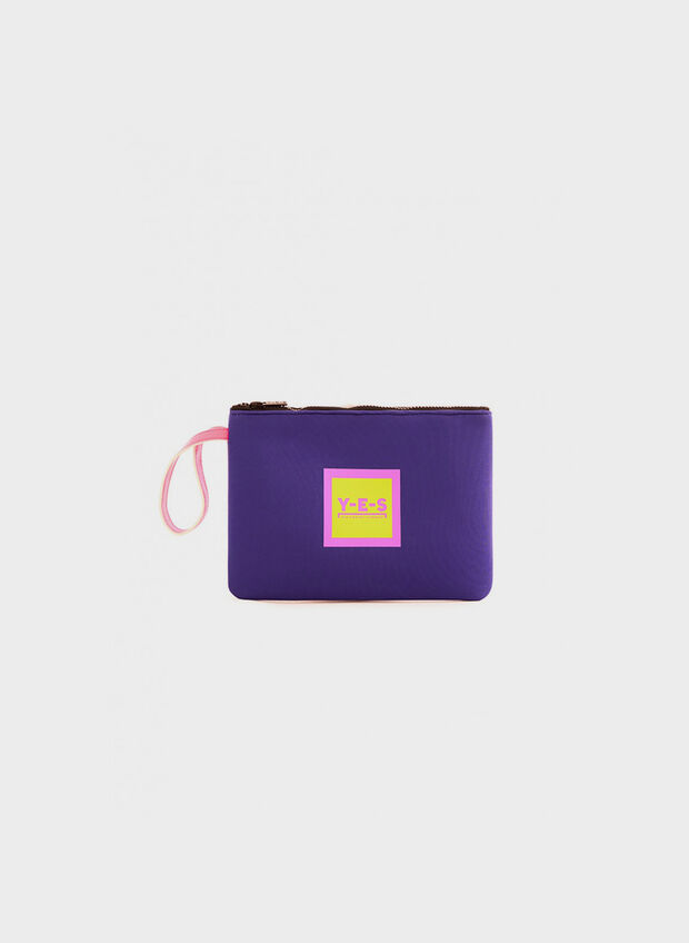 POCHETTE LOGO UNISEX, 027 VIOLA, large