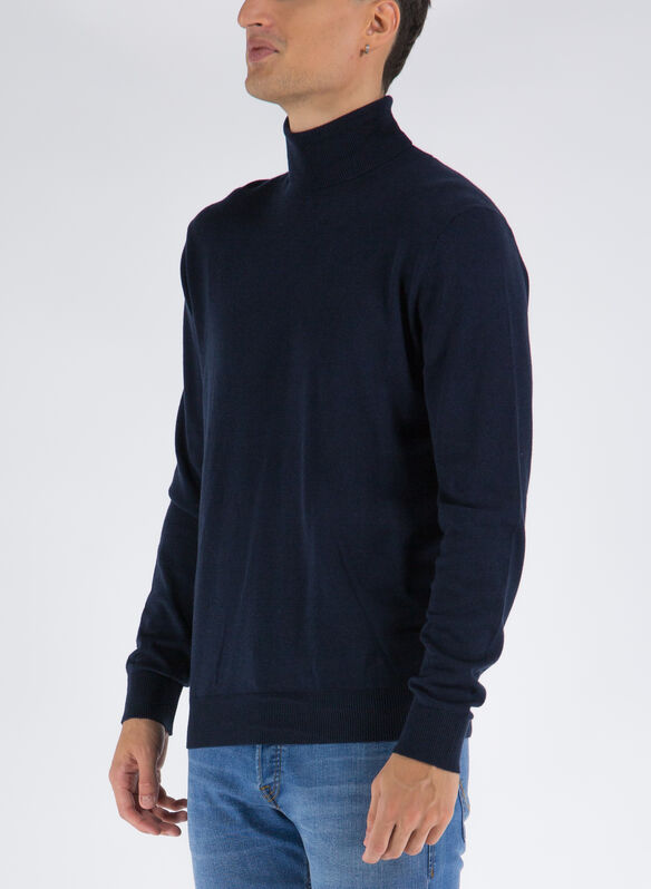 MAGLIONE COLLO ALTO, NAVY BLAZER, medium