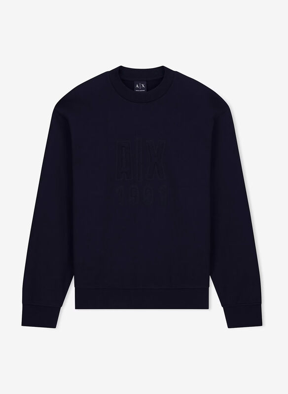 FELPA CON LOGO FLOCK, UB101 NVY, medium