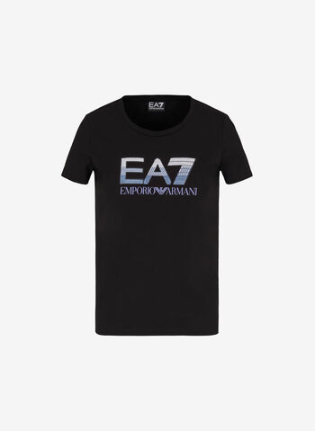 T-SHIRT LOGO PAJETTE, UC001 BLK, small