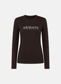 T-SHIRT LOGO, U6032 BROWN, thumb