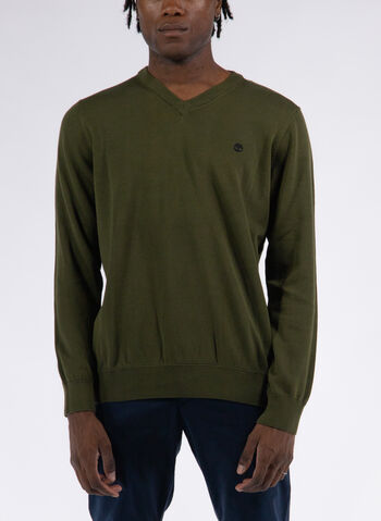 MAGLIONE COLLO A V, 302 OLIVE, small