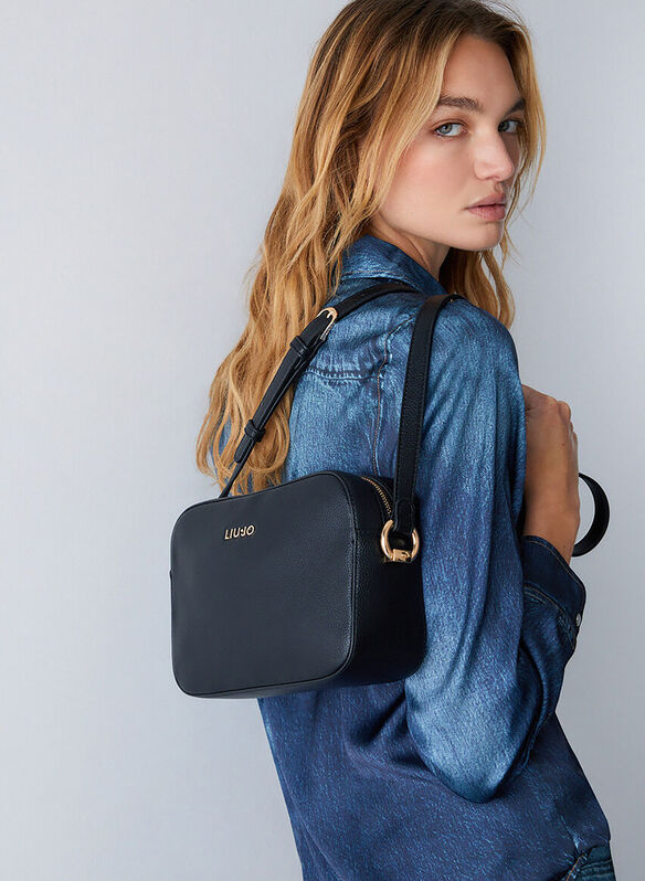 BORSA A TRACOLLA MEDIA, 22222 BLK, medium