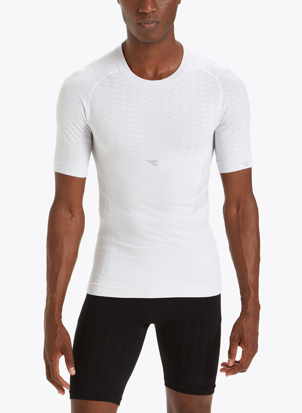 MAGLIA A MANICHE CORTE HIDDEN POWER ACTIVE, 20002 WHT, large