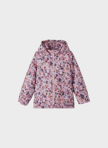 GIUBBOTTO MAXI STAMPA FLOWER RAGAZZA, KEEPSAKE LILAC PINK, small