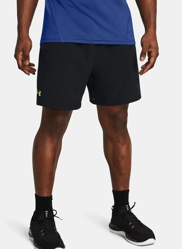 SHORTS VANISH WOVEN 6IN, 0009 BLKGREEN, large