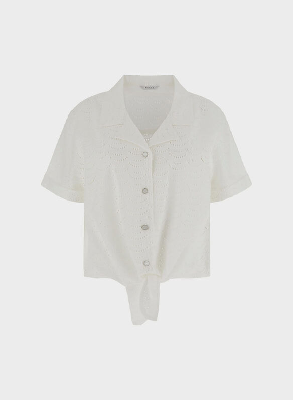 CAMICIA IN PIZZO SANGALLO, G011 WHT, medium
