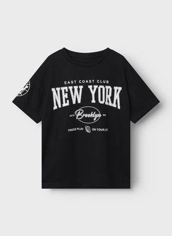 T-SHIRT NILA NEW YORK RAGAZZO, BLACK, small