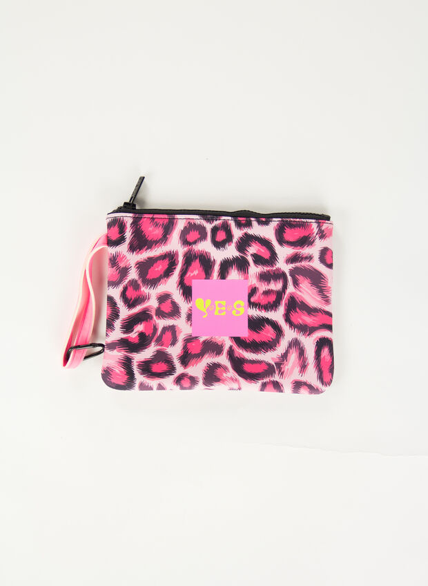 POCHETTE FANTASIA NEOPRENE, 3 ANIMALIER FUXIA, large