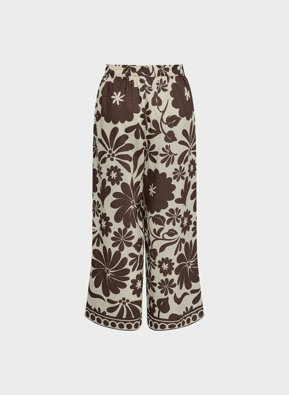 PANTALONE LEILA FANTASIA, SHOPPING BAG BROWN, medium
