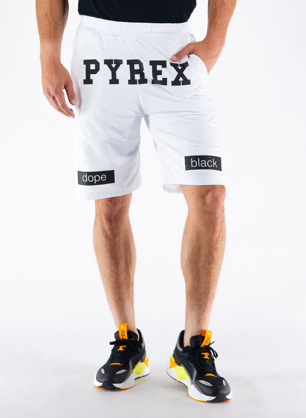 PYREX BERMUDA RETE LOGO Bianco, Nero Uomo | Sport85