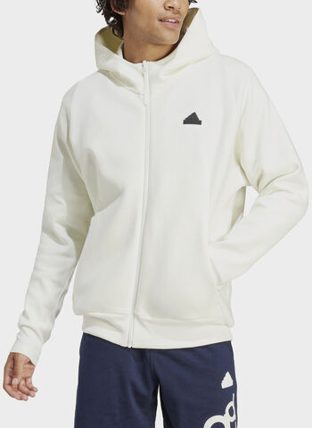 FELPA FULL ZIP ZNE, OFF WHT, small