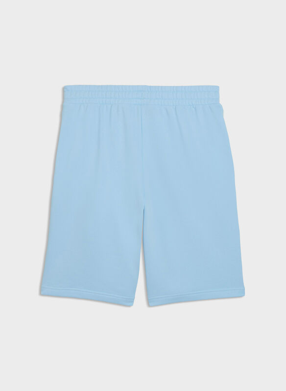 SHORT IN FELPA CON LOGO, 45 EMERALD ICE, medium