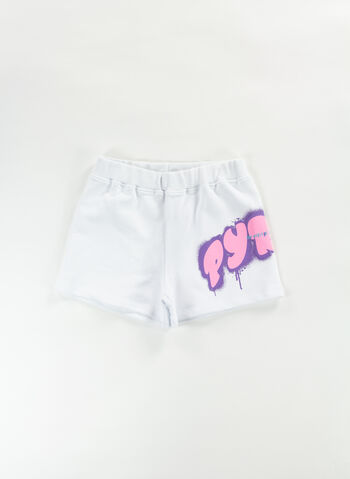 SHORTS THE WORLD IS YOURS RAGAZZA, 001 WHT, small