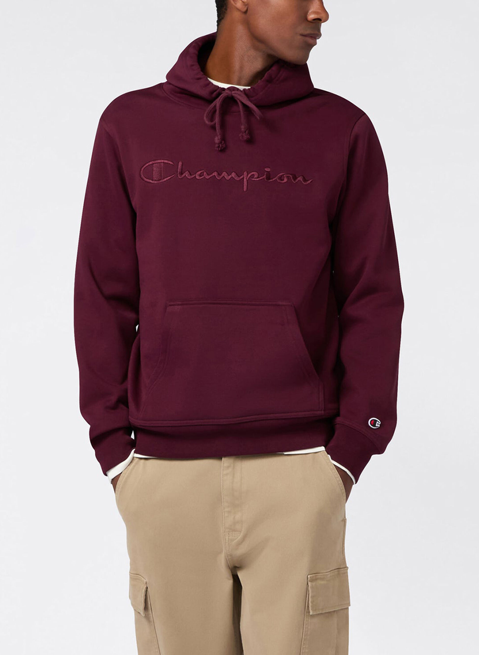 FELPA HOODIE CON RICAMO LOGO