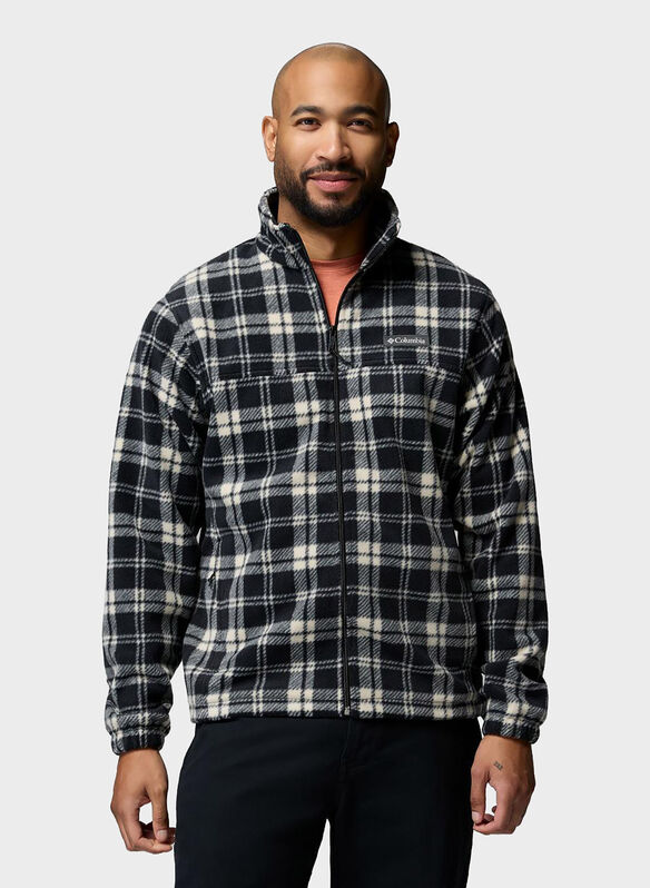 GIACCA IN PILE STEENS MOUNTAIN CHECK, 031 BLKWHT, medium