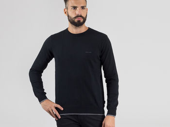 MAGLIONE GIRO TOPPE, 1200NERO, small