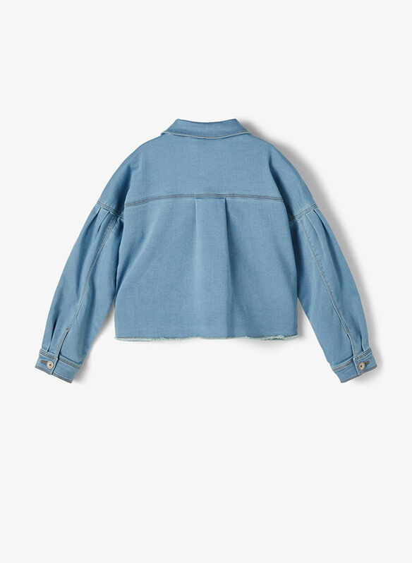 GIACCA DENIM CROP RAGAZZA, DENIM, medium