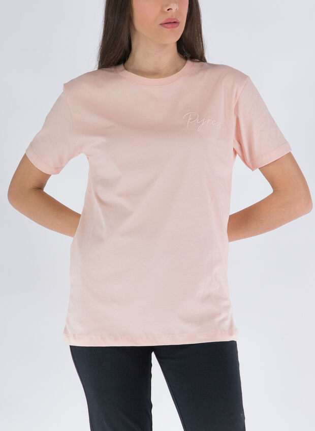 T-SHIRT MICRO LOGO RICAMO, MELONE, large