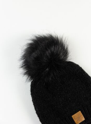 CAPPELLO MAGLIA LUREX PON PON, BLACK, small