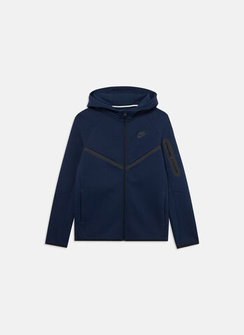 FELPA FULL ZIP TECH FLEECE RAGAZZO, 453 OBSIDIAN, small