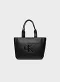 BORSA TOTE CON LOGO, UB1 BLK, thumb