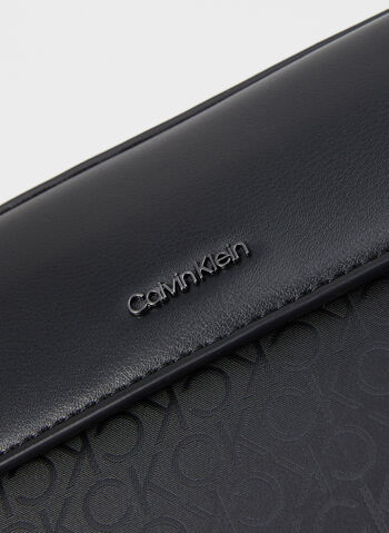 POCHETTE ZIP AROUND CON LOGO UNISEX, 0GK BLK, small