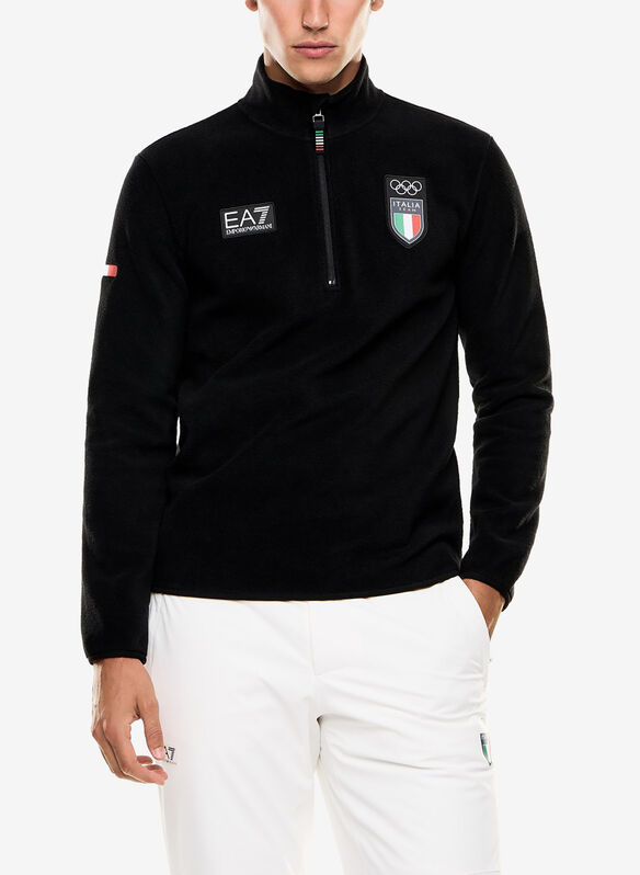 FELPA ITALIA TEAM IN PILE TECNICO POLAR FLEECE, UC001 BLK, medium
