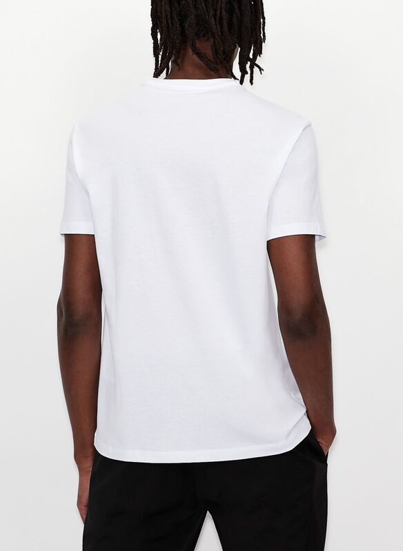 T-SHIRT CON MICRO LOGO, 1100 WHT, medium