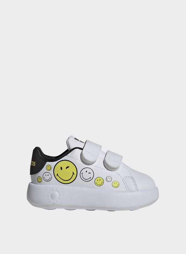 SCARPA ADVANTAGE SMILEY CON CHIUSURA A STRAPPO INFANT, WHTYELBLK, large