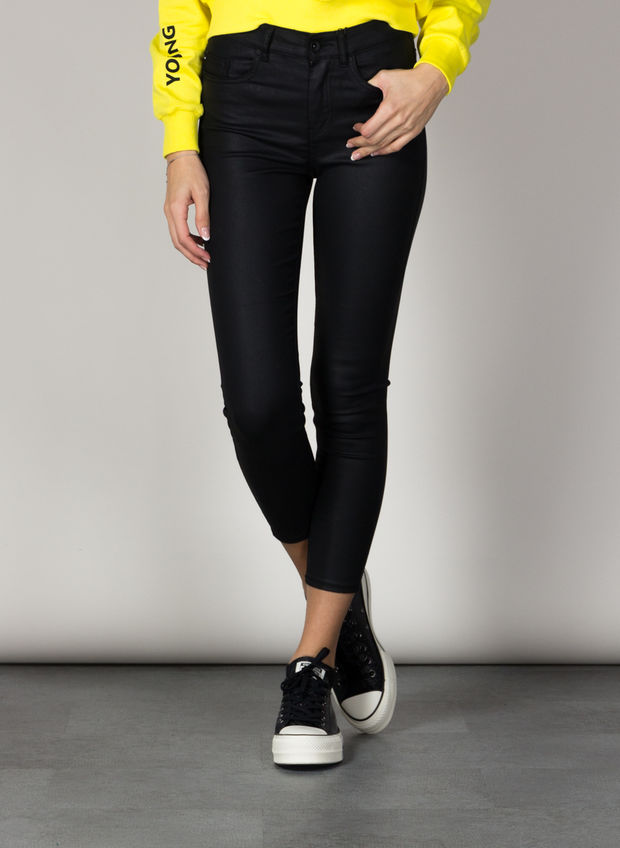 ONLY PANTALONE HUSH ECOPELLE Nero Donna | Sport85
