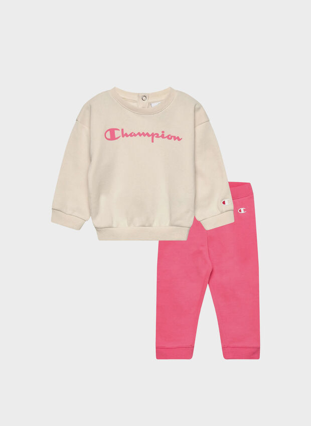 TUTA FELPATA CON POLSINI A COSTINE BIMBA, WW056 PANNAFUX, large