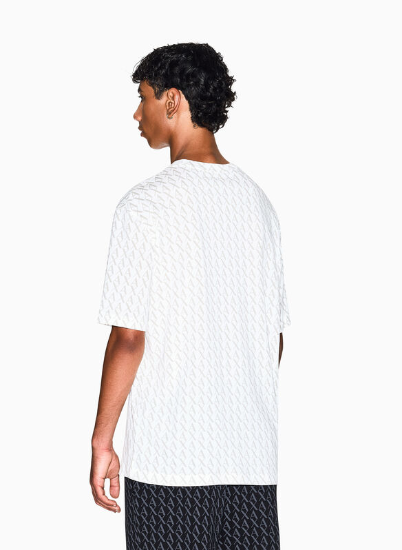 T-SHIRT STAMPA ALL OVER, F0017 OFF WHT, medium