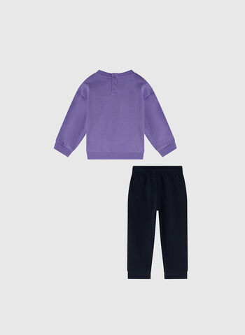 TUTA FELPATA CON POLSINI A COSTINE BIMBA, VS102 PURPLENVY, small