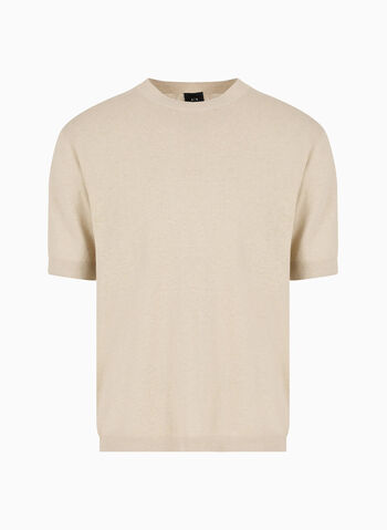 T-SHIRT IN MAGLIA, 17AD SABBIA, small