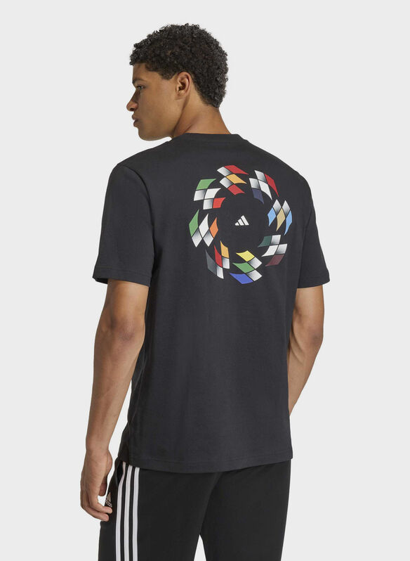 T-SHIRT GRAPHIC STAMPA POSTERIORE, - BLK, medium