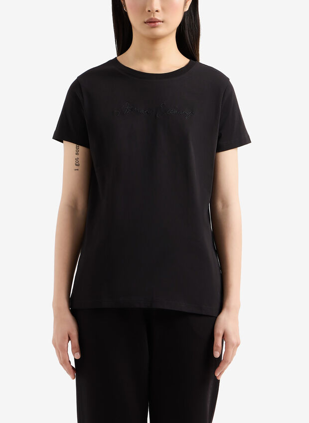 T-SHIRT RICAMO, UC001 BLK, large