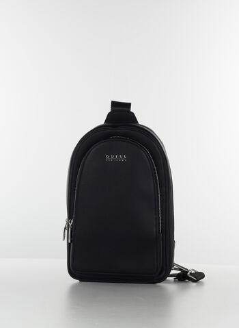 MARSUPIO MONOSPALLA CON LOGO, BLA BLK, small