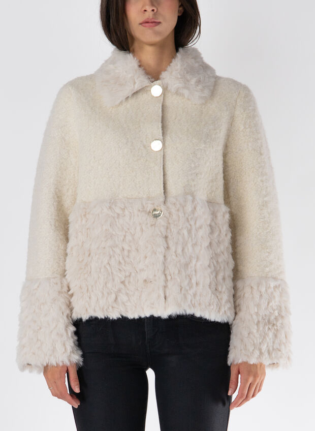 GIUBBOTTO IN PELLICCIA SINTETICA, , large