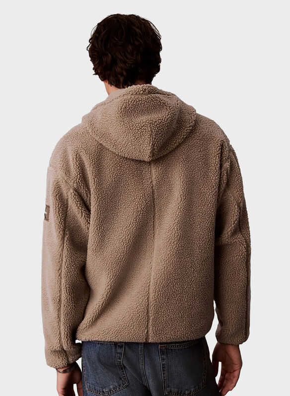 GIACCA SHERPA FULL ZIP, HMT FANGO, medium