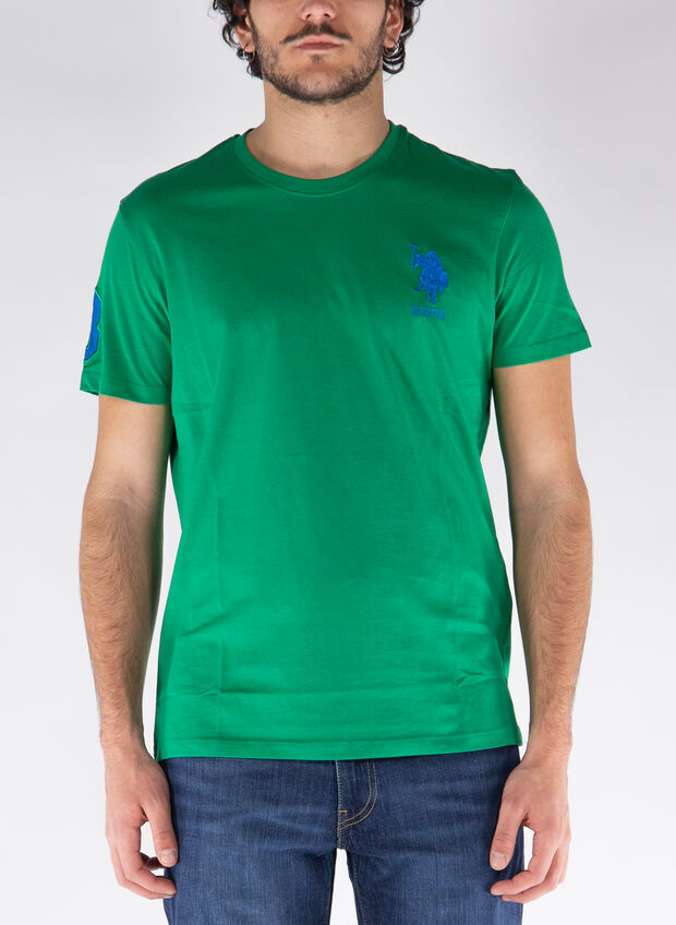 T-SHIRT GIROCOLLO MICK, 140 GREEN, large
