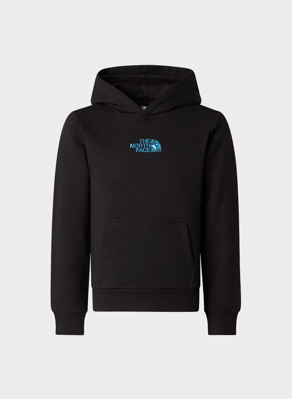 FELPA LIQUID LOGO HOODIE RAGAZZO, - BLK, medium