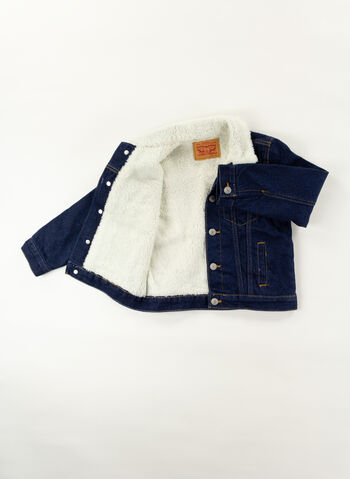 GIUBBOTTO JEANS SHERPA BAMBINO, D3C STONE, small