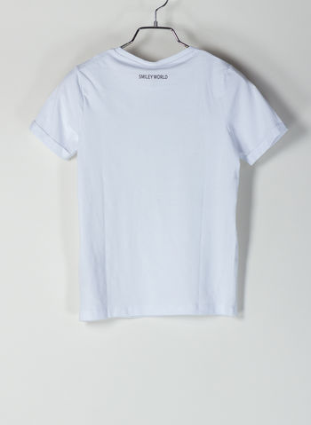T-SHIRT SMILE RAGAZZO, WHT, small